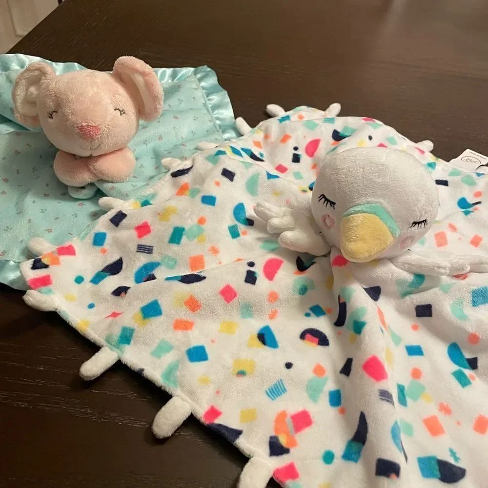 Carters Satin Mouse Lovey Oh Joy Swan Lovey